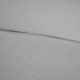 Seersucker Washable Duvet Set Silver Double - Divante - Wilko - thumbnail 3