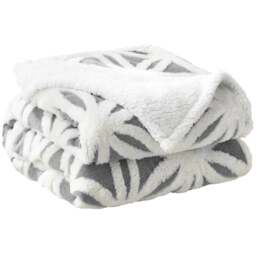 Velosso Grey Orbit Sherpa Throw 127 x 152cm - Size: 127 x 152 x 1cm - Wilko - thumbnail 1