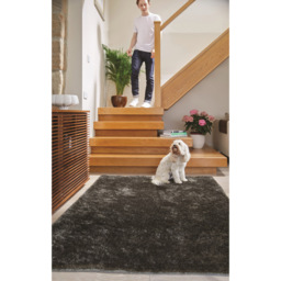 Origins Charcoal and Black Glamour and Shimmer Rug 160 x 230cm - Origins Rugs - Wilko - thumbnail 3
