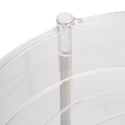 Living and Home 4 Shelf Clear Round Rolling Storage Cart - Size: 90 x 34 x 32cm - Wilko - thumbnail 5