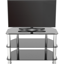 AVF Classic 2 Shelf Black and Chrome Glass Corner TV Unit - AVF Group Ltd - Wilko - thumbnail 7