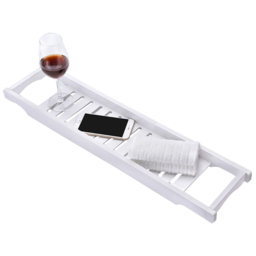 Bamboo Bath Tray White - Size: 4.5 x 70 x 14.6cm - Living and Home - Wilko - thumbnail 4