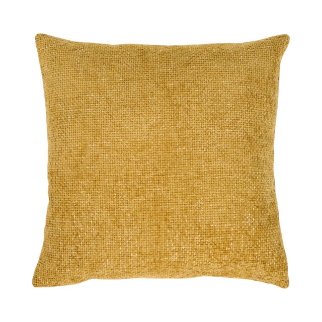 Soft Chenille Boucle Cushion Ochre - Wilko - image 1