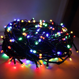 Best Artificial 500 Multicoloured Multi Function Mains Powered Black String Light - Size: 5 x 5 x 5000cm - Wilko