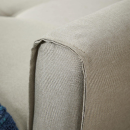 Home Source Charleston 2 Seater Beige Linen Sofa Bed - Wilko - thumbnail 7