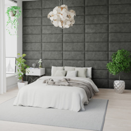 Aspire EasyMount Granite Kimiyo Linen Upholstered Wall Mounted Headboard Panels 2 Pack - Grey - Aspire Beds - Wilko - thumbnail 3