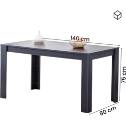 Kosy Koala 6 Seater Velvet Arrow Design Dining Set Black and Dark Grey - Portland - Wilko - thumbnail 6
