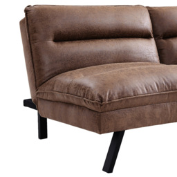 Home Detail Edmonton Double Sleeper Brown Air Leather Sofa Bed - Size: 2 Seater - Wilko - thumbnail 6