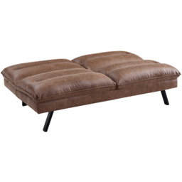 Home Detail Edmonton Double Sleeper Brown Air Leather Sofa Bed - Size: 2 Seater - Wilko - thumbnail 5