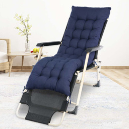 Living and Home Blue Sun Lounger Seat Pad Cushion - Size: 8x160x50cm - Wilko - thumbnail 7