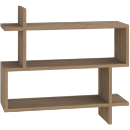 Decortie Paralel Dark Oak Effect Wall Mounted Bookcase Display Unit - Brown - Wilko - thumbnail 3