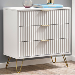 Julian Bowen Murano 3 Drawer Matt White Chest of Drawers - Wilko - thumbnail 1