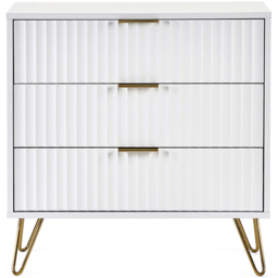 Julian Bowen Murano 3 Drawer Matt White Chest of Drawers - Wilko - thumbnail 4