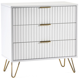 Julian Bowen Murano 3 Drawer Matt White Chest of Drawers - Wilko - thumbnail 3