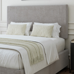 Bedmaster King Size Seal Grey Naples Linen 2 Drawer Divan Base with Valencia Headboard - Wilko - thumbnail 3