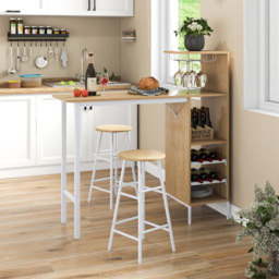 Costway 2 Seater Counter Height Dining Table Set Natural - Cream - Wilko - thumbnail 5