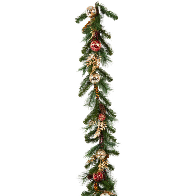 Traditional Red and Gold Bauble Garland - Red and Gold - Wilko - image 1