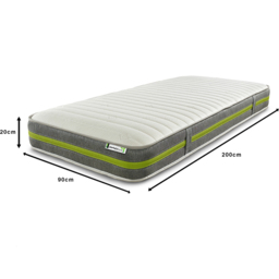Starlight Beds European Single Open Coil Eco Memory Foam Mattress - Green - Wilko - thumbnail 7
