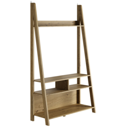Tiva 5 Shelf Oak Ladder TV Unit - Size: 1754 x 1050 x 386cm - Brown - LPD Home - Wilko - thumbnail 3