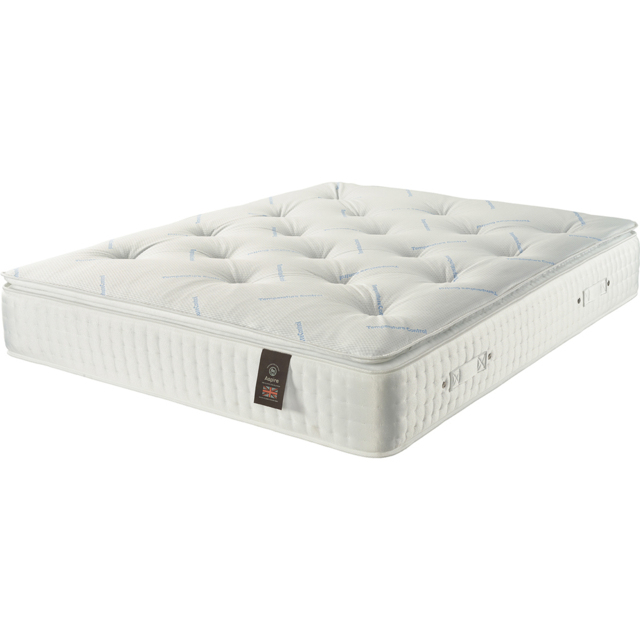 Aspire Small Single Climate Cool Pillow Top Pocket Mattress - White - Wilko - image 1