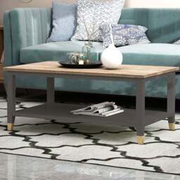 Palazzi Grey Natural Coffee Table - Size: 56 x 100 x  45cm - Wilko