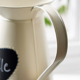 Dibor Cream Ceramic Vintage Style Extra Large Pitcher Jug Vase with Heart Message Chalkboard - Size: 28 x 27 x 16cm - Wilko - thumbnail 4