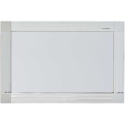 Milton Square Corner Bevelled All Glass Corner Wall Mirror 91 x 61cm - Size: 90 x 60cm - Black - MirrorOutlet - Wilko - thumbnail 4