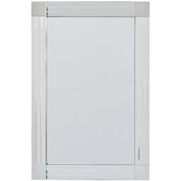 Milton Square Corner Bevelled All Glass Corner Wall Mirror 91 x 61cm - Size: 90 x 60cm - Black - MirrorOutlet - Wilko
