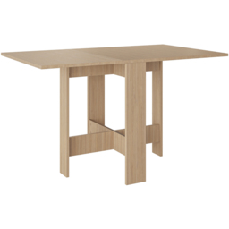 Decortie Artemio Modern Multipurpose Foldable Dining Table Oak - Size: 4 Seater - Cream - Wilko - thumbnail 3