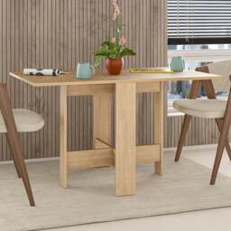 Decortie Artemio Modern Multipurpose Foldable Dining Table Oak - Size: 4 Seater - Cream - Wilko