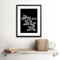 Wee Blue Coo Motivational Quote No Matter How You Feel Framed Wall Art Print 30 x 41cm - Size: 43.3 x 33.3 x 1.5cm - Black - Wilko - thumbnail 3