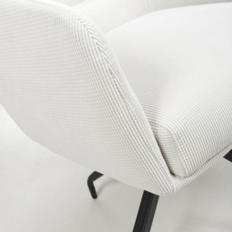 Artemis Set of 2 Corduroy White Swivel Chair - Shankar - Wilko - thumbnail 7