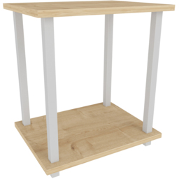 Decorotika Gurnee White and Oak Side Table - Size: 48 x 45 x 35cm - Multi - Wilko - thumbnail 3