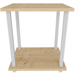 Decorotika Gurnee White and Oak Side Table - Size: 48 x 45 x 35cm - Multi - Wilko - thumbnail 4