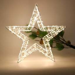 Xmas Haus LED Warm White Star Wreath 50cm - Wilko - thumbnail 3