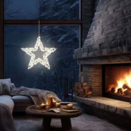 Xmas Haus LED Warm White Star Wreath 50cm - Wilko - thumbnail 7