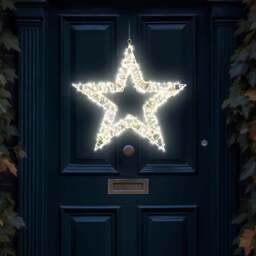Xmas Haus LED Warm White Star Wreath 50cm - Wilko - thumbnail 5