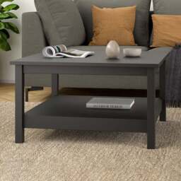 Florence Barcelona Matt Black Coffee Table - Size: 81 x 81 x 45cm - Wilko