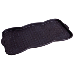 St Helens Home and Garden Large Shoe and Boot Tray - Size: 3x75x38cm - Black - Wilko