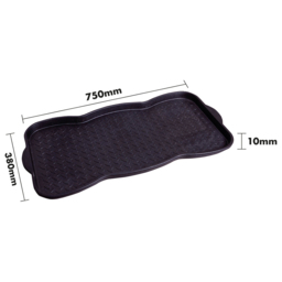 St Helens Home and Garden Large Shoe and Boot Tray - Size: 3x75x38cm - Black - Wilko - thumbnail 7