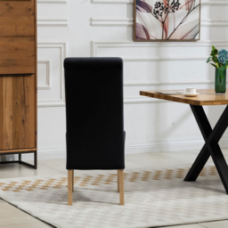 Artemis Home Rimini Set of 2 Black Velvet Fabric Dining Chairs - Wilko - thumbnail 7