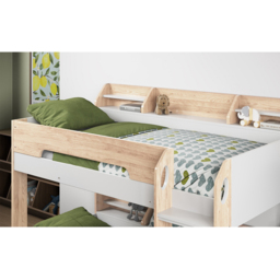 Flair Flick Oak Single Drawer Bunk Bed with Shelves - Brown - Wilko - thumbnail 4