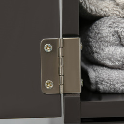 HOMCOM 3 Drawer and 2 Shelf Brown Tall Bathroom Storage Cabinet - Size: 136.5 cm x 33.0 cm x 15.0 cmcm - Wilko - thumbnail 6