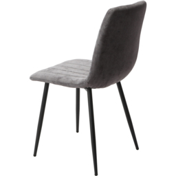 Core Products Aspen Set of 2 Grey and Black Straight Stitch Dining Chair - Wilko - thumbnail 7