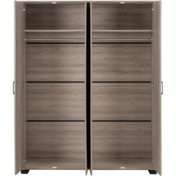 Seconique Oliver 4 Door Light Oak Effect Wardrobe - Brown - Wilko - thumbnail 5