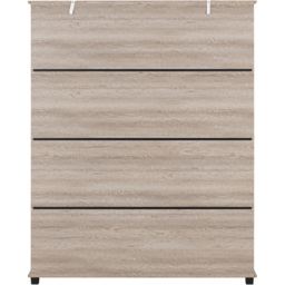 Seconique Oliver 4 Door Light Oak Effect Wardrobe - Brown - Wilko - thumbnail 7