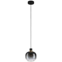 EGLO Oilella Black and Grey Gradient Pendant Light - Size: 19.0 x 19.0 x 110.0cm - Wilko