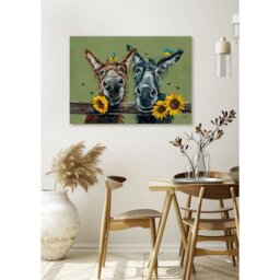 Louise Brown Donkey Duo Canvas - Multicolour - Wilko - thumbnail 5