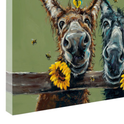 Louise Brown Donkey Duo Canvas - Multicolour - Wilko - thumbnail 6