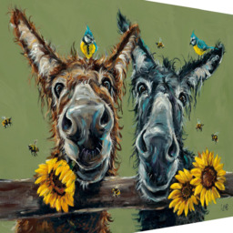 Louise Brown Donkey Duo Canvas - Multicolour - Wilko - thumbnail 7